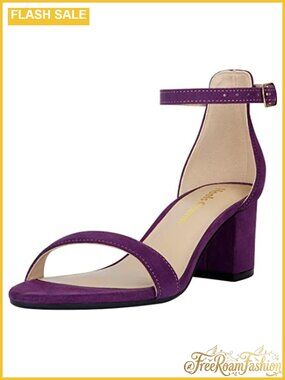 Women's Strappy Chunky Block Low Heeled Open Toe Sandals 2 Inch